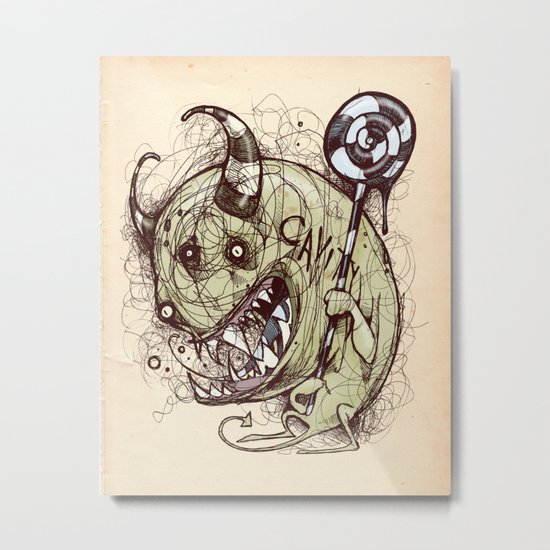 Don't forget to floss Metal Print