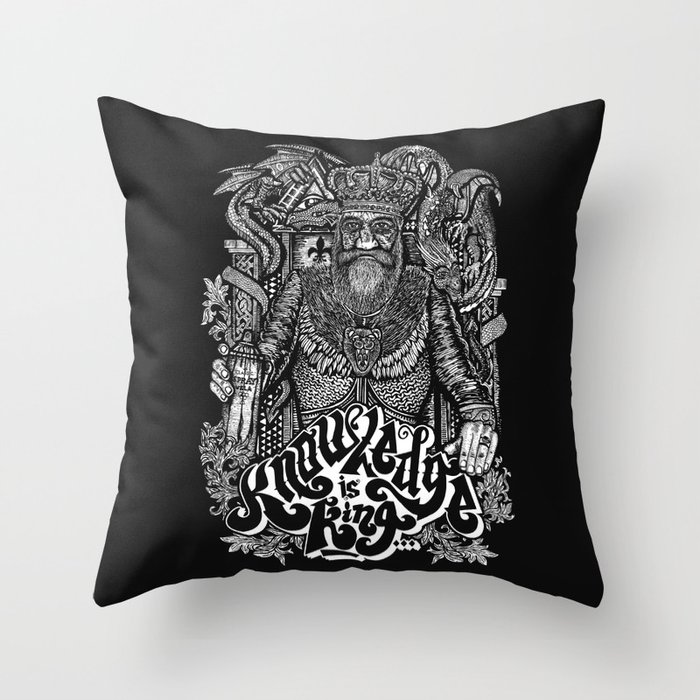 Knowledge is King... Throw Pillow