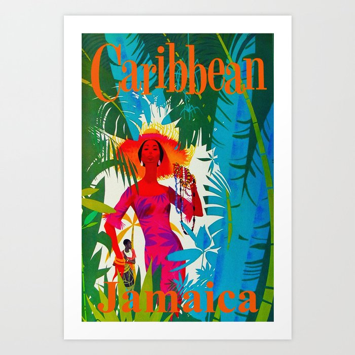 Vintage Caribbean Travel - Jamaica Art Print