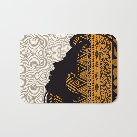 Tribal Dreams by Pom Graphic Design & Viviana Gonzalez Bath Mat