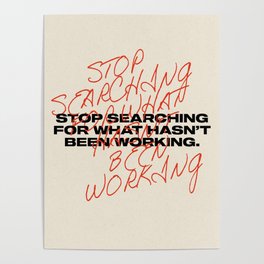 Stop Searching Poster