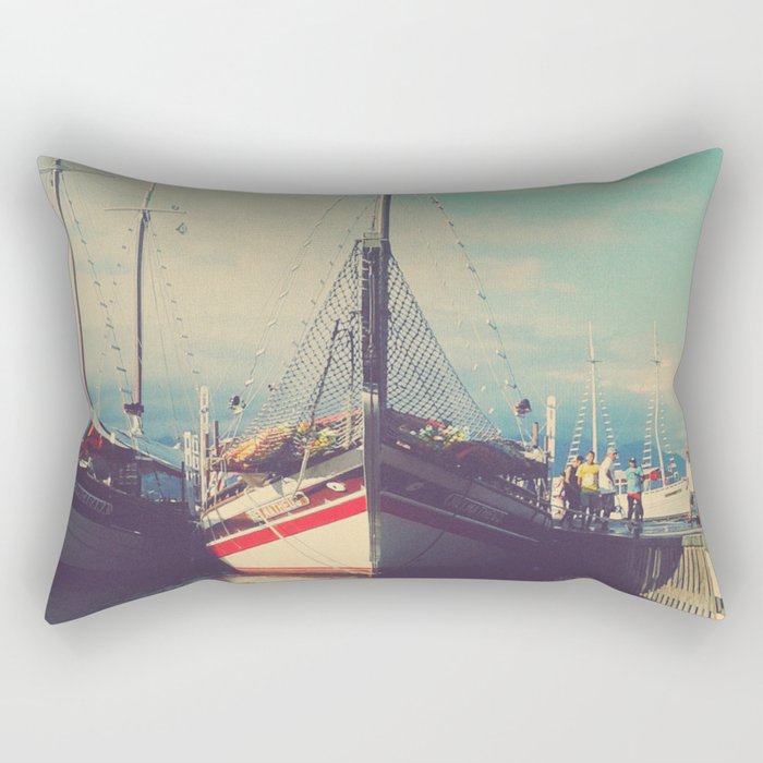 Boat and childrens Rectangular Pillow