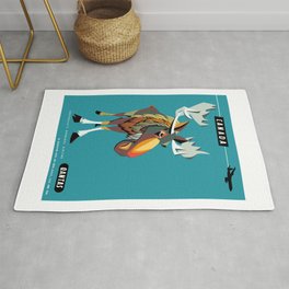1952 CANADA Moose Qantas Airline Poster Rug | Vintageqantas, Qantasposter, Travelposter, Canadatravelposter, Affiche, Canadaposter, Airlineadvertising, Retrotravel, Vintagetravel, Mooseart 