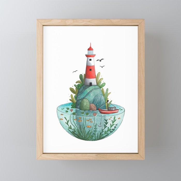 Piece of Sea Framed Mini Art Print