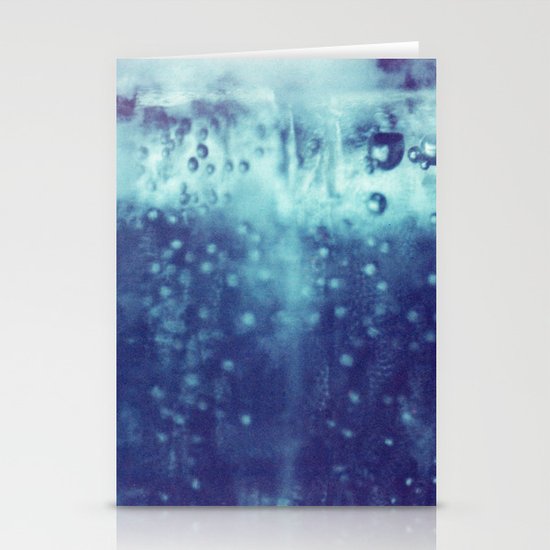 Blue and purple bubble clouds Stationery Cards