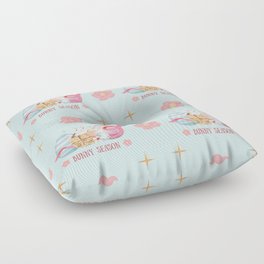 Easter Bunny In Basket Collection Floor Pillow