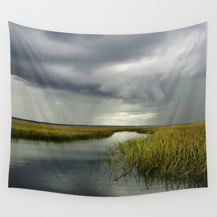 Salt Marsh, Cape Romain, South Carolina Wall Tapestry by Cindy L. Smith 