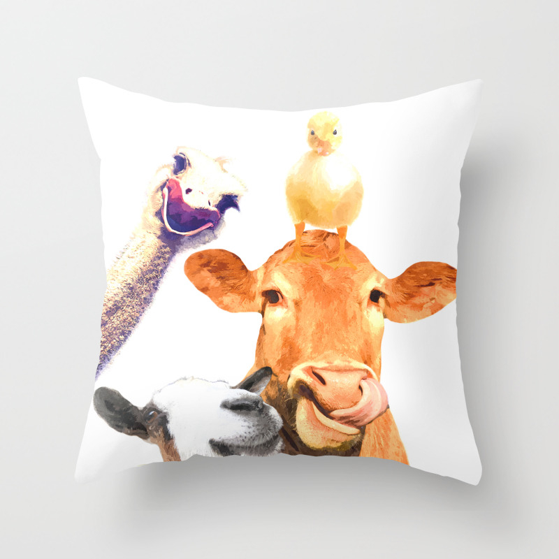 Farm Animal Friends Throw Pillow By Alemi Society6
