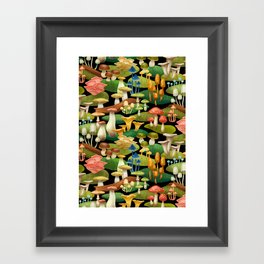 Mushroom season Framed Art Print