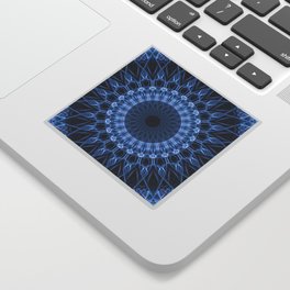 Blue glowing mandala Sticker