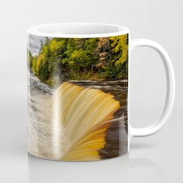 TAHQUAMENON FALLS MICHIGAN AUTUMN LANDSCAPE Coffee Mug | Landscapephoto, Digital, Largeformat, Waterfall, Landscape, Color, Photographyprint, Tahquamenonfalls, Michiganphotography, Fallphotography 