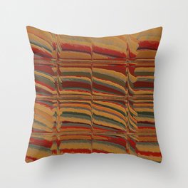 A Patchwork Life - warm autumn tones, abstract design Throw Pillow