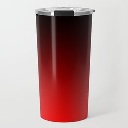 Black Red Neon Nights Ombre Travel Mug | Bright, Ombre, Trendy, Curated, Black, Modern, Midnight, Background, Red, Trend 