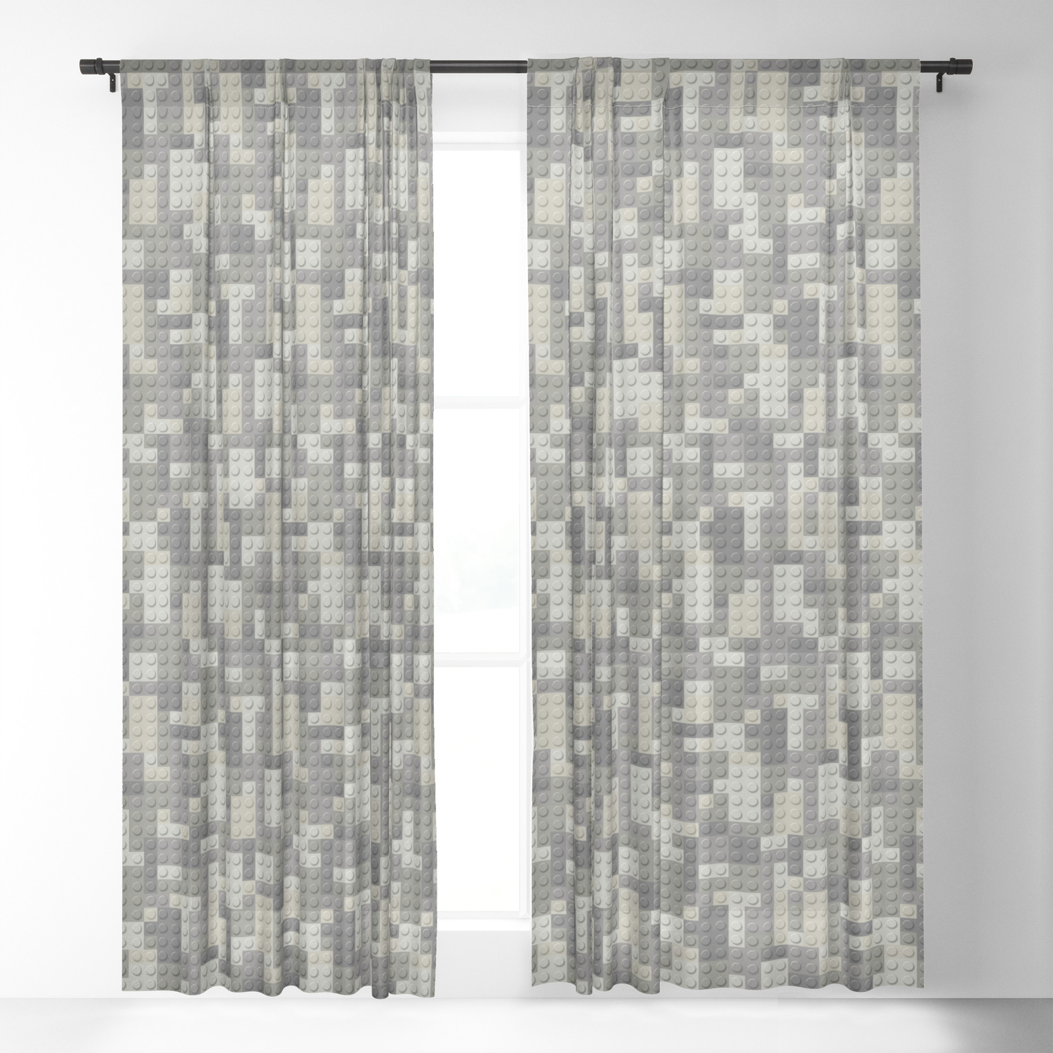 Legobricks Camouflage Sheer Curtain By Dima V Society6