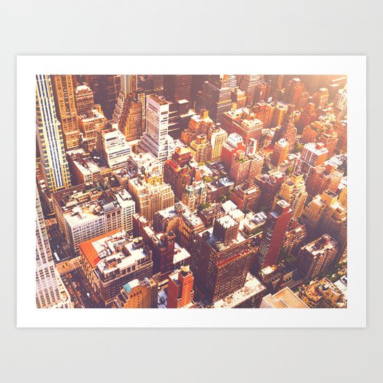 New York City Skyline Summer Art Print