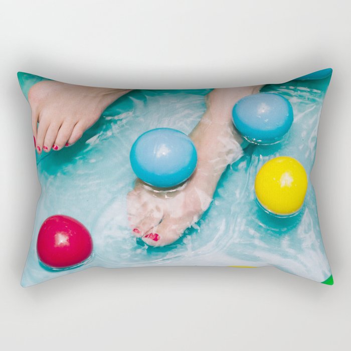 Wet Foot Ball Rectangular Pillow