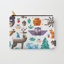 Geometric animals in forest Carry-All Pouch