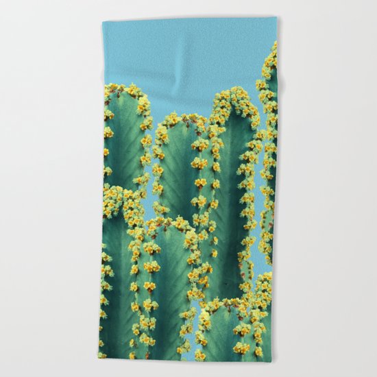 Adorned Cactus || #society6 #buyart #decor Beach Towel