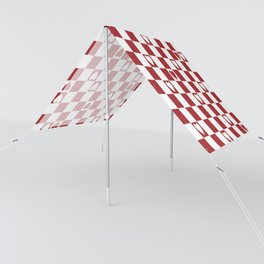 Checkered hearts red and white Sun Shade