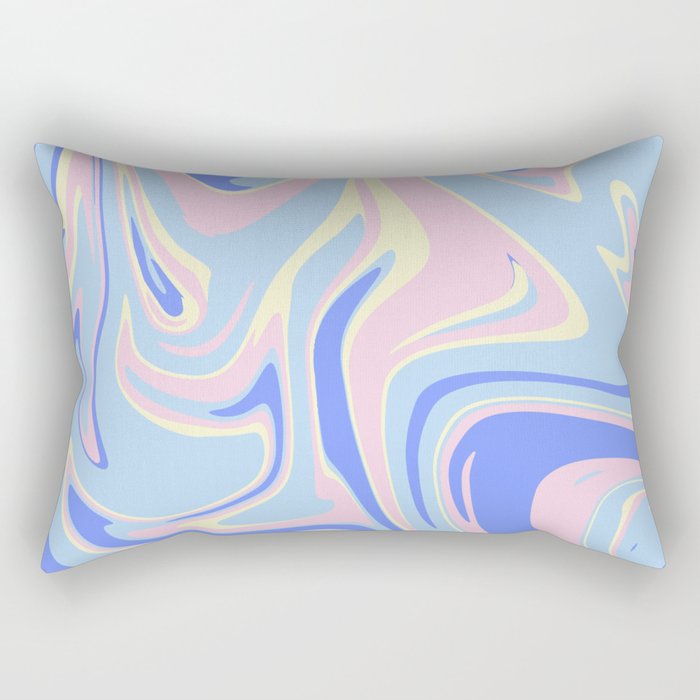 marbled melt_Cotton candy palette Rectangular Pillow