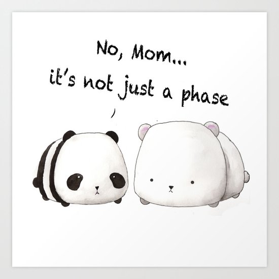 Emo Panda Art Print