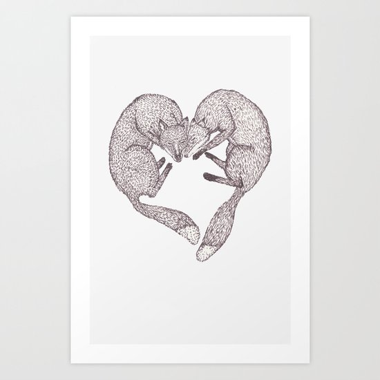 Fox Love Art Print