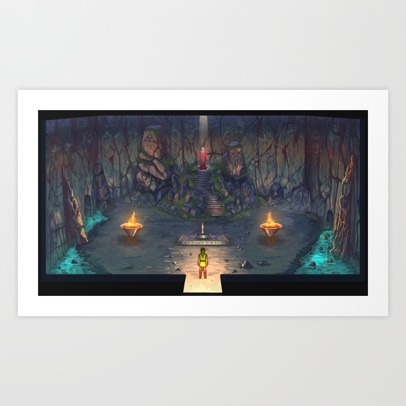 It S Dangerous To Go Alone Cave Painting Art Print By Siga4bdn