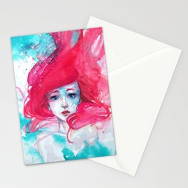 Mermaid in the Sea | Watercolor Hand Paint Stationery Card