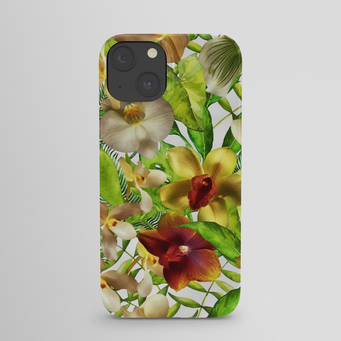 My tropical Orchid Garden- Jungle Pattern iPhone Case