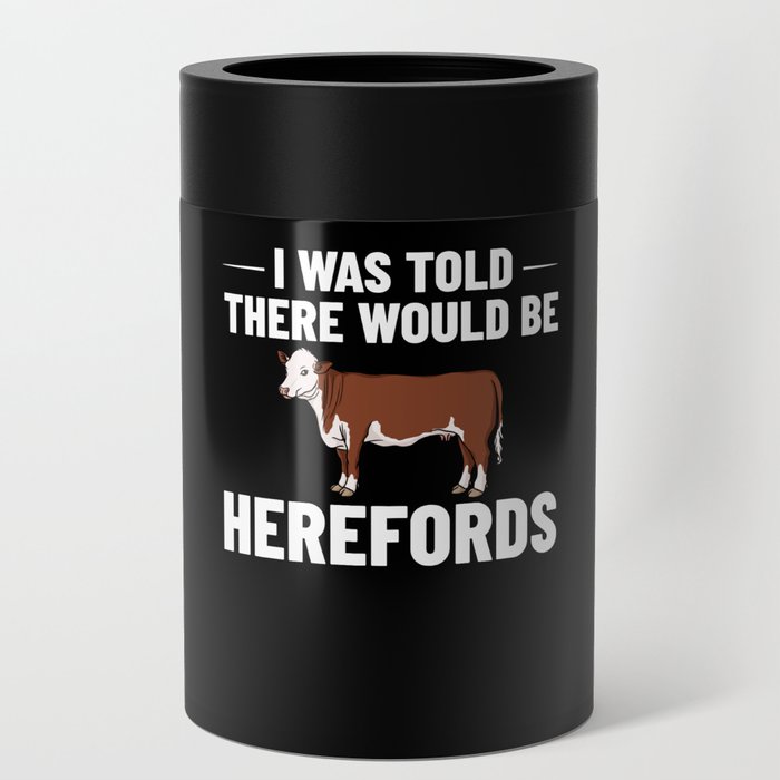 Hereford Cow Cattle Bull Beef Farm Can Cooler