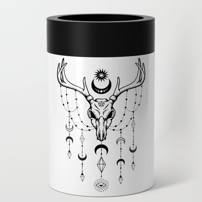 Wicca Deer Skull - Witches Magic Can Cooler