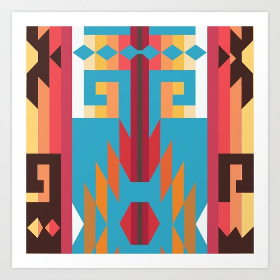 American Native Pattern No. 49 Art Print