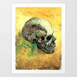 Vincent Van Gogh Skull 1887 Art Print