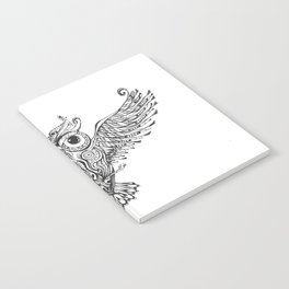Owl Trace B&W Notebook