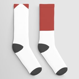 k (Maroon & White Letter) Socks