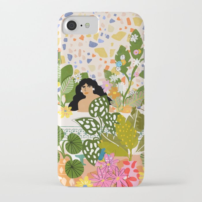 bathing with plants iphone case
