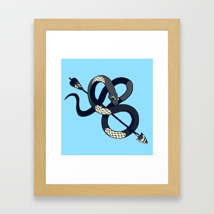 black snake Framed Art Print