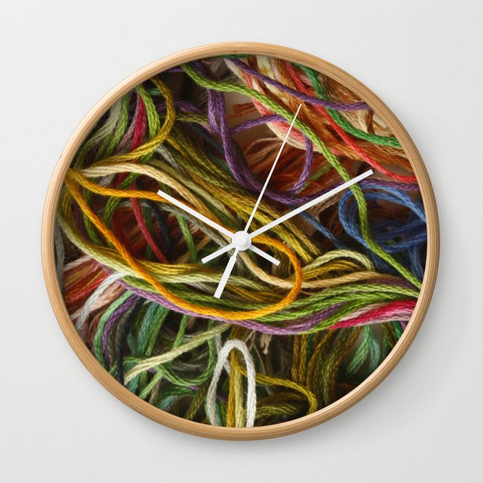 Embroidery Thread Wall Clock