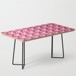 Retro Mid-Century Modern Mums Pink And White Floral Mini Coffee Table