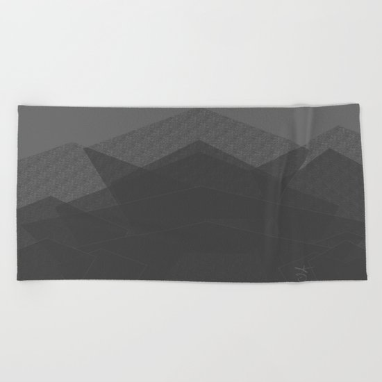 Grey Mountain Climbing. Rock Climbing Beach Towel