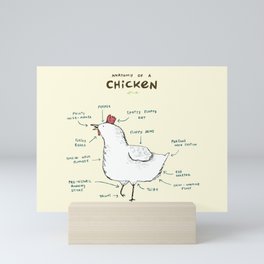 Anatomy of a Chicken Mini Art Print