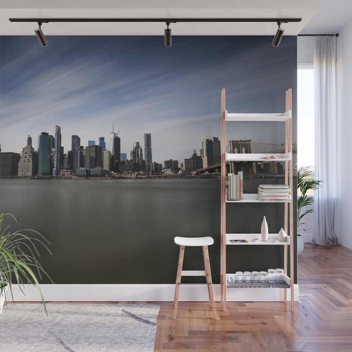 Manhattan Skyline Wall Mural by davidpyatt | Society6
