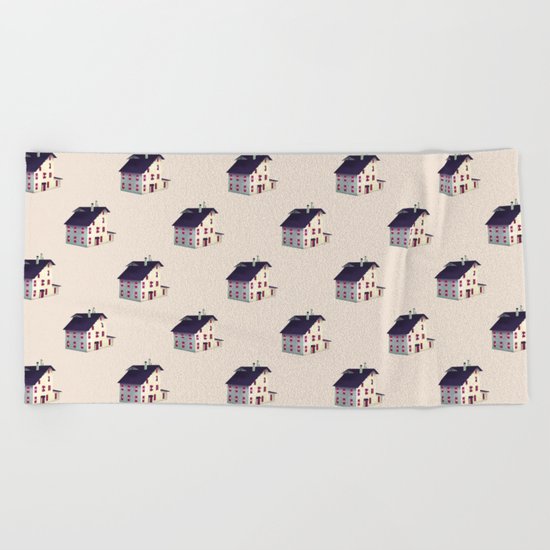 Mountain Castle - Pattern Beach Towel