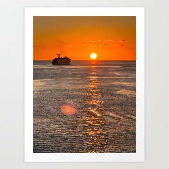 Cruising into Sunset in Sint Maarten (2) Art Print