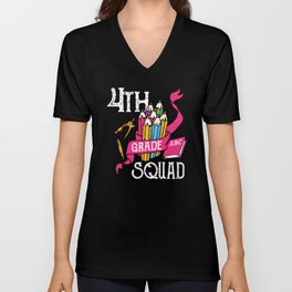 4th Grade Squad Student Back To School V Neck T Shirt