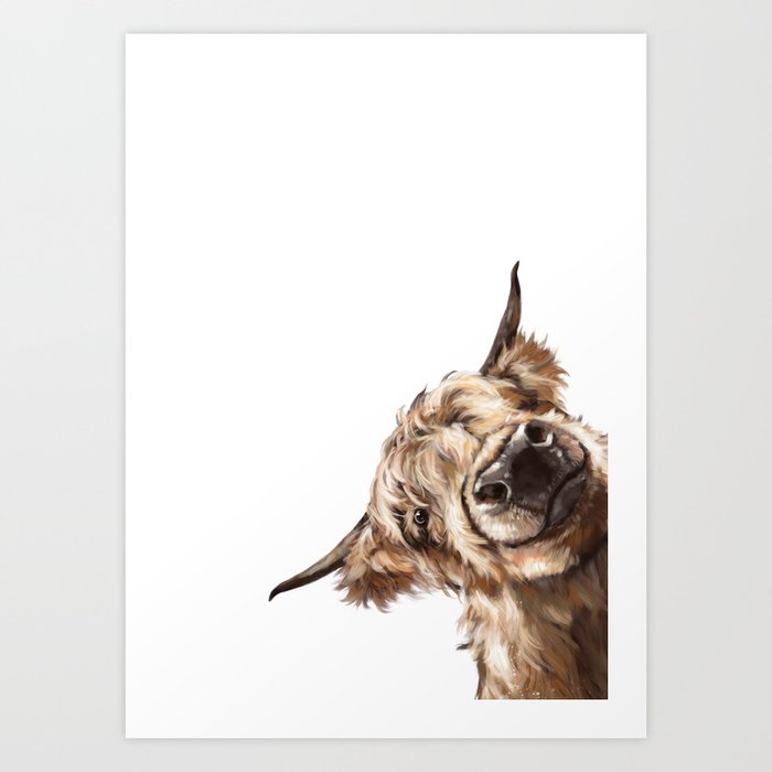 Sneaky Highland Cow Kunstdrucke Sneaky Highland Cow Kunstdrucke