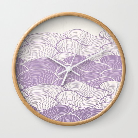 The Lavender Seas Wall Clock