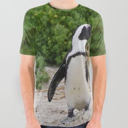 South Africa Photography - Two Small Penguins At The Beach All Over Graphic Tee