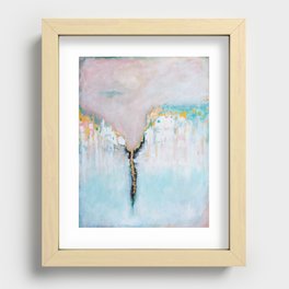 Pastel Cliffs Abstract Recessed Framed Print