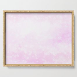 Beauty floral pastel pink Serving Tray